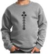 Kids Yoga Sweatshirt 7 Chakras Black Print Youth Sweat Shirt