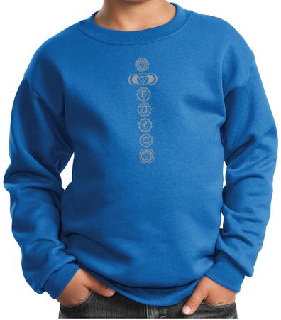 Kids Yoga Sweatshirt 7 Chakras Meditation Youth Sweatshirt