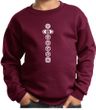 Kids Yoga Sweatshirt 7 Chakras White Print Youth Sweat Shirt