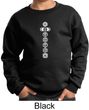 Kids Yoga Sweatshirt 7 Chakras White Print Youth Sweat Shirt