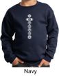 Kids Yoga Sweatshirt 7 Chakras White Print Youth Sweat Shirt