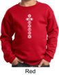 Kids Yoga Sweatshirt 7 Chakras White Print Youth Sweat Shirt