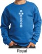Kids Yoga Sweatshirt 7 Chakras White Print Youth Sweat Shirt