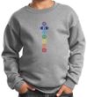 Kids Yoga Sweatshirt 7 Colored Chakras Youth Sweat Shirt