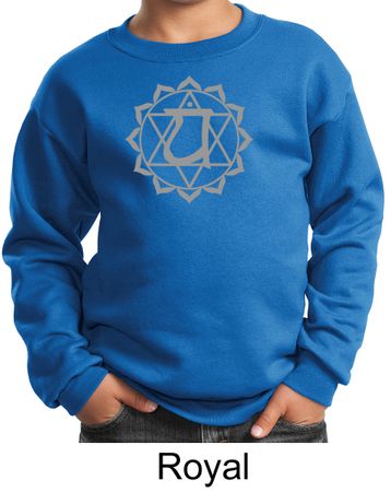 Kids Yoga Sweatshirt Anahata Heart Chakra Youth Sweat Shirt