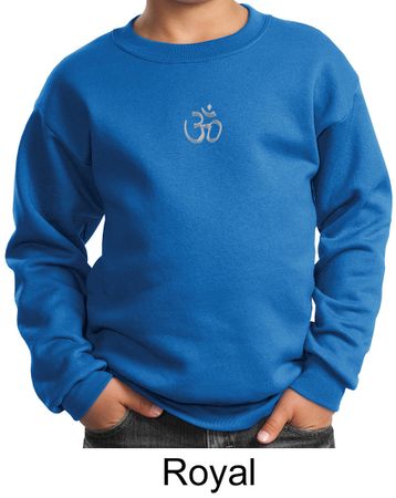 Kids Yoga Sweatshirt Aum Hindu Patch Meditation Youth Sweat Shirt