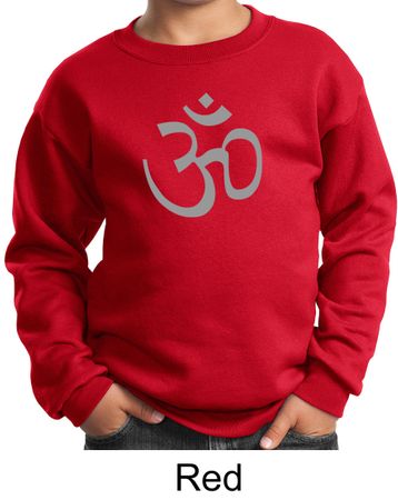 Kids Yoga Sweatshirt Aum Symbol Meditation Youth Sweat Shirt