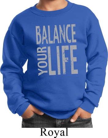 Kids Yoga Sweatshirt Balance Your Life Sweat Shirt