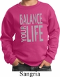 Kids Yoga Sweatshirt Balance Your Life Sweat Shirt