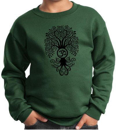 Kids Yoga Sweatshirt Black Bodhi Tree Sweat Shirt
