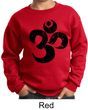 Kids Yoga Sweatshirt Black Distressed OM Sweat Shirt