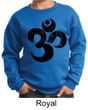 Kids Yoga Sweatshirt Black Distressed OM Sweat Shirt