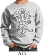 Kids Yoga Sweatshirt Black Sketch Ganesha Youth Sweat Shirt
