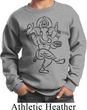 Kids Yoga Sweatshirt Black Sketch Ganesha Youth Sweat Shirt
