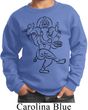 Kids Yoga Sweatshirt Black Sketch Ganesha Youth Sweat Shirt