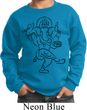 Kids Yoga Sweatshirt Black Sketch Ganesha Youth Sweat Shirt