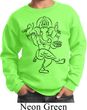 Kids Yoga Sweatshirt Black Sketch Ganesha Youth Sweat Shirt