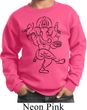 Kids Yoga Sweatshirt Black Sketch Ganesha Youth Sweat Shirt