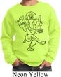 Kids Yoga Sweatshirt Black Sketch Ganesha Youth Sweat Shirt
