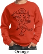 Kids Yoga Sweatshirt Black Sketch Ganesha Youth Sweat Shirt