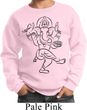 Kids Yoga Sweatshirt Black Sketch Ganesha Youth Sweat Shirt