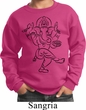 Kids Yoga Sweatshirt Black Sketch Ganesha Youth Sweat Shirt