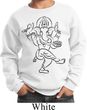 Kids Yoga Sweatshirt Black Sketch Ganesha Youth Sweat Shirt