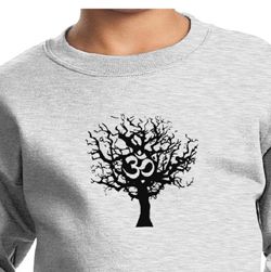 Kids Yoga Sweatshirt Black Tree of Life Youth Sweat Shirt