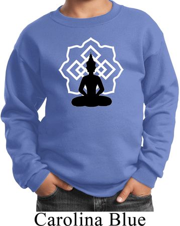 Kids Yoga Sweatshirt Buddha Lotus Pose Youth Sweat Shirt