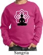 Kids Yoga Sweatshirt Buddha Lotus Pose Youth Sweat Shirt