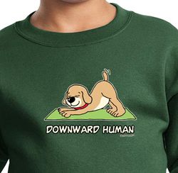 Kids Yoga Sweatshirt Downward Human Sweat Shirt