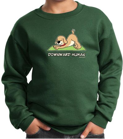 Kids Yoga Sweatshirt Downward Human Sweat Shirt