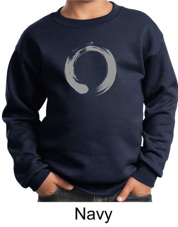 Kids Yoga Sweatshirt Enso Zen Meditation Youth Sweat Shirt