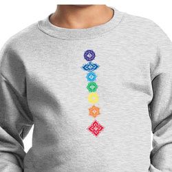 Kids Yoga Sweatshirt Floral Chakras Sweat Shirt