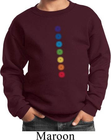Kids Yoga Sweatshirt Glowing Chakras Sweat Shirt