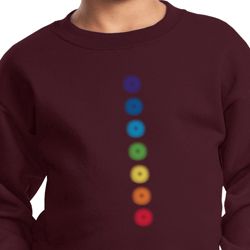 Kids Yoga Sweatshirt Glowing Chakras Sweat Shirt