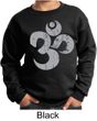 Kids Yoga Sweatshirt Grey Distressed OM Sweat Shirt
