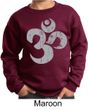 Kids Yoga Sweatshirt Grey Distressed OM Sweat Shirt