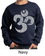Kids Yoga Sweatshirt Grey Distressed OM Sweat Shirt