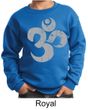 Kids Yoga Sweatshirt Grey Distressed OM Sweat Shirt