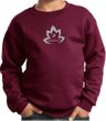 Kids Yoga Sweatshirt Grey Namaste Lotus Sweat Shirt
