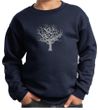 Kids Yoga Sweatshirt Grey Tree of Life Youth Sweat Shirt