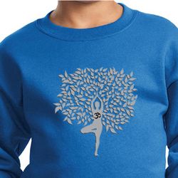 Kids Yoga Sweatshirt Grey Tree Pose Sweat Shirt