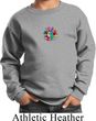 Kids Yoga Sweatshirt Hippie Sun Patch Middle Print Sweat Shirt