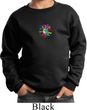 Kids Yoga Sweatshirt Hippie Sun Patch Middle Print Sweat Shirt