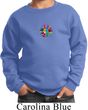 Kids Yoga Sweatshirt Hippie Sun Patch Middle Print Sweat Shirt