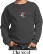 Kids Yoga Sweatshirt Hippie Sun Patch Middle Print Sweat Shirt