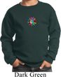 Kids Yoga Sweatshirt Hippie Sun Patch Middle Print Sweat Shirt