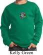 Kids Yoga Sweatshirt Hippie Sun Patch Middle Print Sweat Shirt