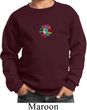 Kids Yoga Sweatshirt Hippie Sun Patch Middle Print Sweat Shirt